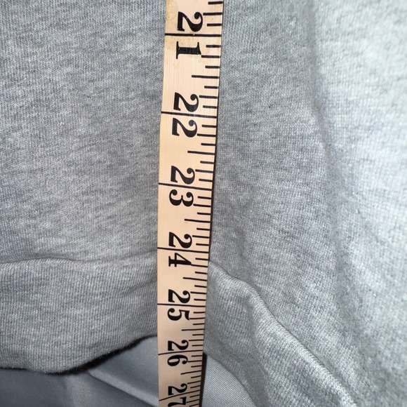 Halogen Gray Oversized Sweatshirt Balloon Sleeve Crewneck Cotton Womens Size 1XS - Picture 6 of 8